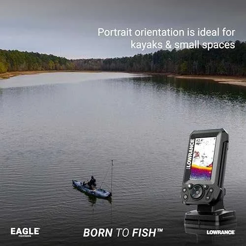 Lowrance Eagle-4x: 4 colių IPS portretinis žuvų ieškiklis: kulkų keitiklis