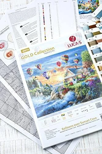 luca S Petit Point Rinkinys "Balionai virš Saulėlydžio Įlankos" SG614