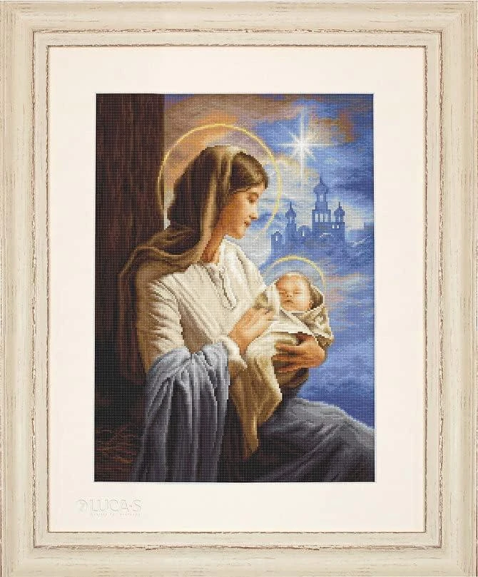 luca S Kryželio siuvinėjimo rinkinys Šventoji Marija ir vaikas 29x40cm SB617