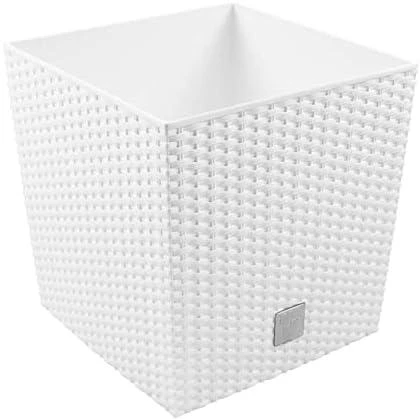 Prosperplast Vazonas RATO Baltas, 32x32 cm