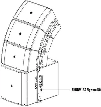 Mackie DRM 18S su FKDRM18S pakabinimo sistema