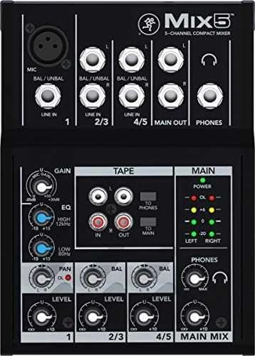 MCK Mackie Mix5 5 kanalai 20 – 30000 Hz Juoda