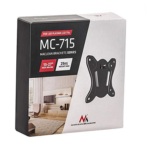 Maclean MC-715 mažas televizoriaus laikiklis sieninis laikiklis televizoriui Monitorius 13-27" LCD LED plazma 75x75 100x100
