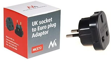 MACLEAN MCE72 Maclean MCE72 Plug Adapteris UK to EU juodas