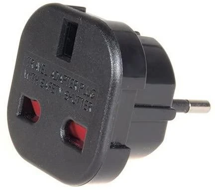 MACLEAN MCE72 Maclean MCE72 Plug Adapteris UK to EU juodas