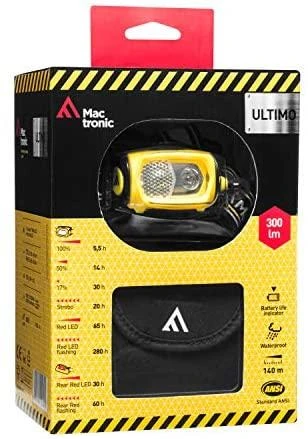 Mactronic įkraunamas 300lm galvos arba šalmo žibintuvėlis Ultimo