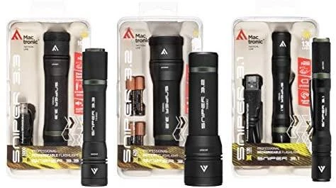 Mactronic 130lm USB įkraunamas žibintuvėlis su fokusavimo funkcija Sniper 3.1