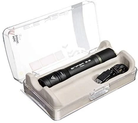Mactronic 130lm USB įkraunamas žibintuvėlis su fokusavimo funkcija Sniper 3.1