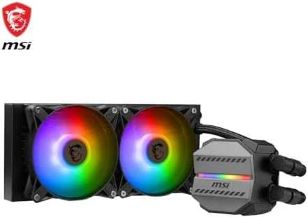 MSI MAG CORELIQUID M240 su RGB ventiliatoriais