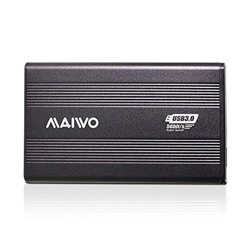 Juodas 2,5 colio išorinio disko dėklas su USB 3.0 jungtimi