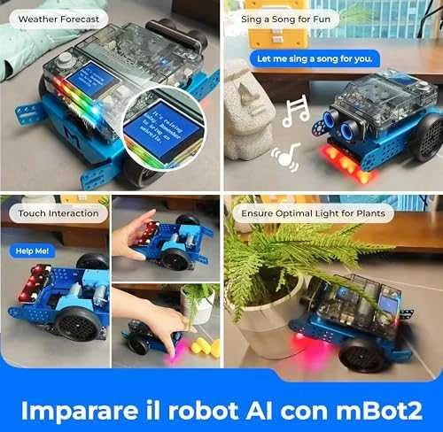 Konstruktorius edukacinis robotas mBot2 mėlynas Makeblock