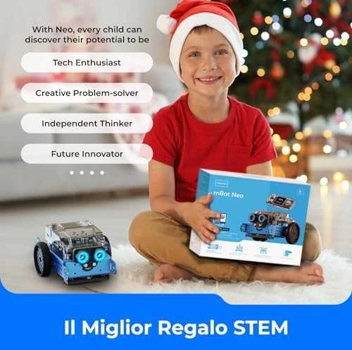 Konstruktorius edukacinis robotas mBot2 mėlynas Makeblock