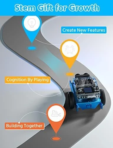 Konstruktorius edukacinis robotas mBot2 mėlynas Makeblock