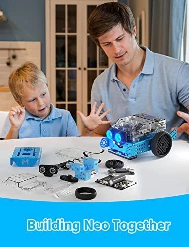 Konstruktorius edukacinis robotas mBot2 mėlynas Makeblock