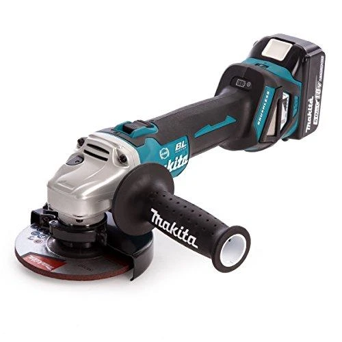 MAKITA KAMPINIS ŠLIFULĖLIS 18V‐125mm 2 x 5.0Ah LI-ION REG. BLDC lagaminas MAKPAC DGA513RTJ