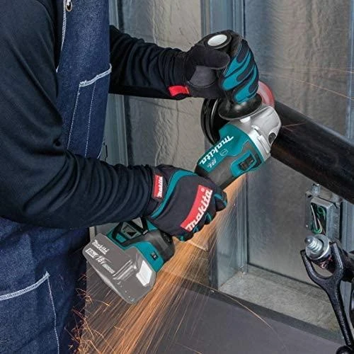 MAKITA KAMPINIS ŠLIFULĖLIS 18V‐125mm 2 x 5.0Ah LI-ION REG. BLDC lagaminas MAKPAC DGA513RTJ