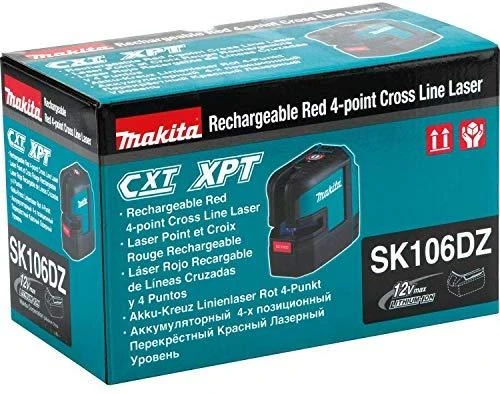 Makita SK106DZ Lazerinis nivelyras su automatinio niveliavimo funkcija, tikslumas ± 0,3mm/1m, IP54