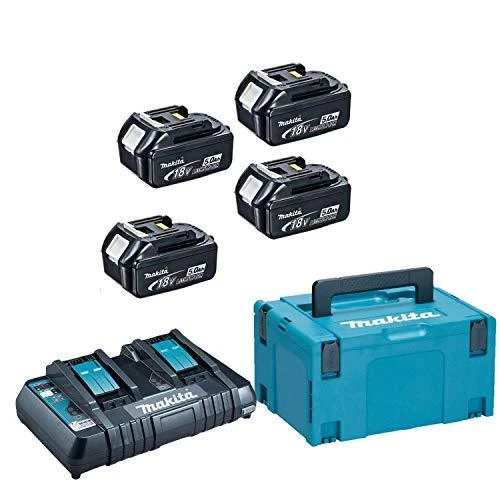 Makita 18V akumuliatorių komplektas su krovikliu ir lagaminu