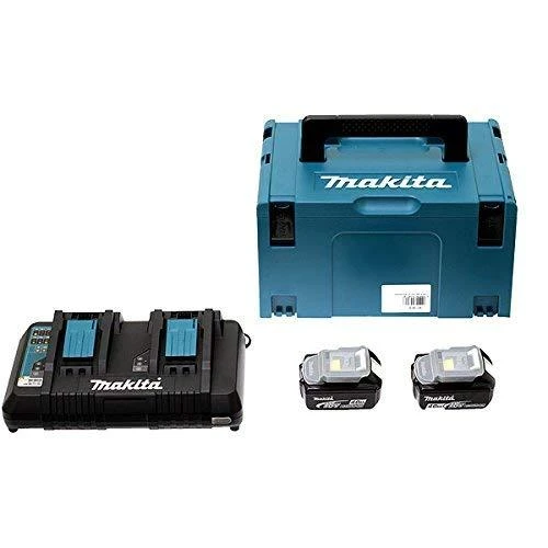 Makita Akumuliatorių ir dvigubo kroviklio komplektas LXT® 197629-2 18V • BL1850B x2 • DC18RD • LXT®