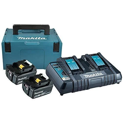 Makita Akumuliatorių ir dvigubo kroviklio komplektas LXT® 197629-2 18V • BL1850B x2 • DC18RD • LXT®