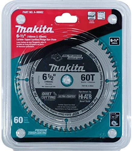 Makita T.C.T. pjūklas SPECIALIZED 165X2X20mm 5° T60 B-56786 T.C.T • 165 x20 mm • T60 • 5° • MDF/laminatui