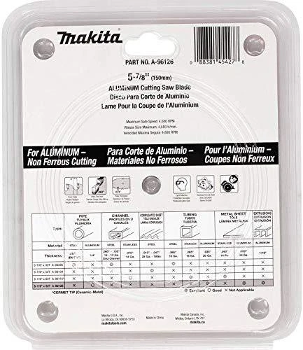 Makita T.C.T. pjūklas SPECIALIZED 150X1.6X20mm 0° T52 B-47189 T.C.T • 150 x20 mm • T52 • 0° • Aliuminiui