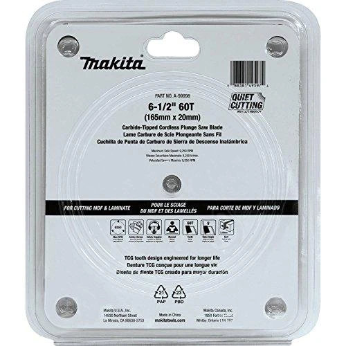 Makita T.C.T. pjūklas SPECIALIZED 165X2X20mm 5° T60 B-56792 T.C.T • 165 x20 mm • T60 • 5° • MDF/laminatui