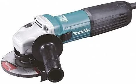 Makita GA5040RF01 Kampinis šlifuoklis, 1100 W, 125 mm, SJS², antivibracinė šoninė rankena, super flanšas, AVT,ANTI RESTART FUNCTION