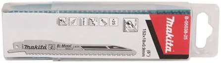 Makita SUPER EXPRESS Tiesinio pjūklo pjūkleliai BIM 152x0,9mm 7-18Tpi, 25Vnt., Metalui B-05038-25