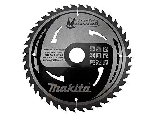 Makita T.C.T. pjūklas M-FORCE 210X2.3X30mm 15° T40 B-08109 T.C.T • 210 x30 mm • T40 • 15° • Medienai