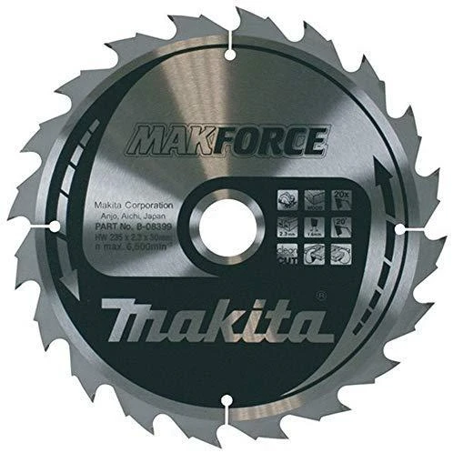 Makita T.C.T. pjūklas MAKFORCE 165X2X20mm 20° T10 B-08159 T.C.T • 165 x20 mm • T10 • 20° • Medienai