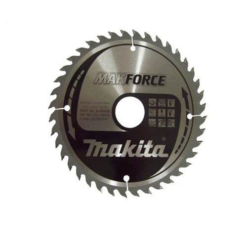Makita T.C.T. pjūklas MAKFORCE 165X2.4X30mm 20° T40 B-08436 T.C.T • 165 x30 mm • T40 • 20° • Medienai