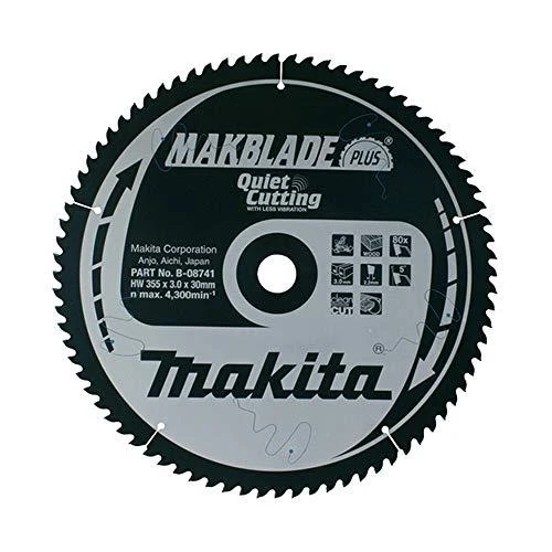 Makita T.C.T. pjūklas MAKBLADE PLUS 260X2.3X30mm 5° T70 B-08707 T.C.T • 260 x30 mm • T70 • 5° • Medienai
