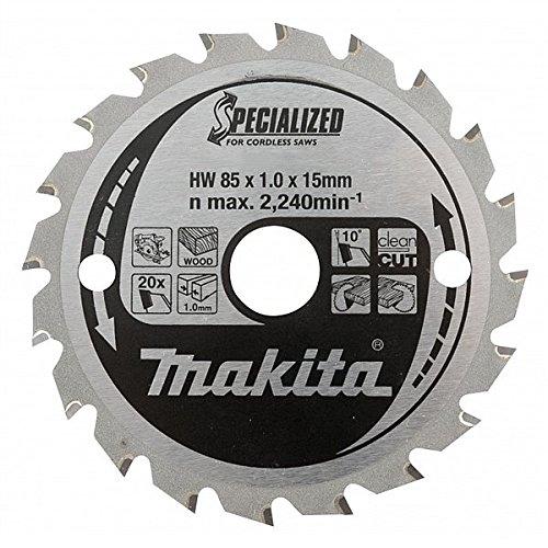Makita T.C.T. pjūklas SPECIALIZED 85X1X15mm 10° T20 B-16885 T.C.T • 85 x15 mm • T20 • 10° • Medienai