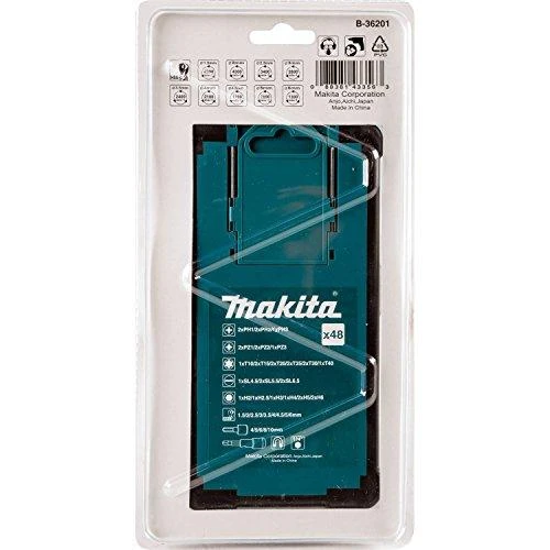 Grąžtas Makita Grąžtų / sukimo antgalių komplektas 48 vnt. B-36192 48 vnt. • su magnetiniu laikikliu
