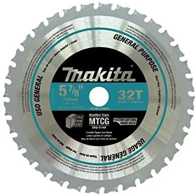 Makita T.C.T. pjūklas SPECIALIZED 150X1.5X20mm 0° T32 B-47036 T.C.T • 150 x20 mm • T32 • 0° • Metalui
