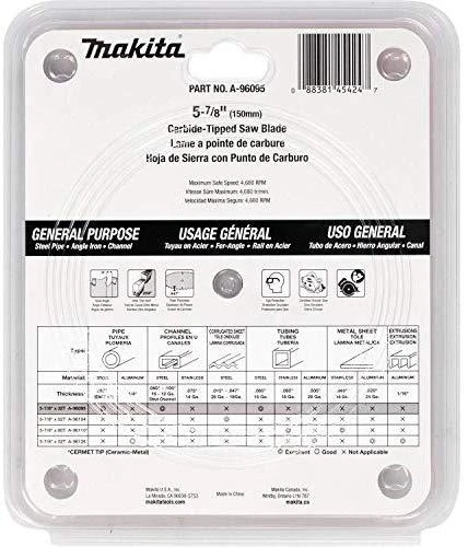 Makita T.C.T. pjūklas SPECIALIZED 150X1.5X20mm 0° T32 B-47036 T.C.T • 150 x20 mm • T32 • 0° • Metalui