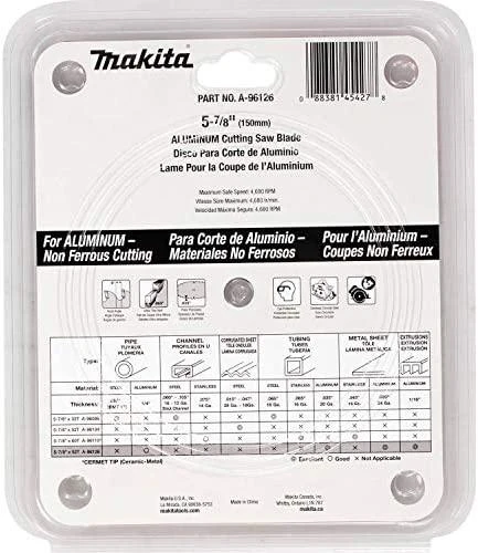 Makita T.C.T. pjūklas SPECIALIZED 150X1.4X20mm -15° T52 B-47042 T.C.T • 150 x20 mm • T52 • -15° • Plonam metalui