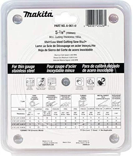 Makita T.C.T. pjūklas SPECIALIZED 150X1.1X20mm 0° T60 B-47173 T.C.T • 150 x20 mm • T60 • 0° • Metalui/Nerūd. plienui