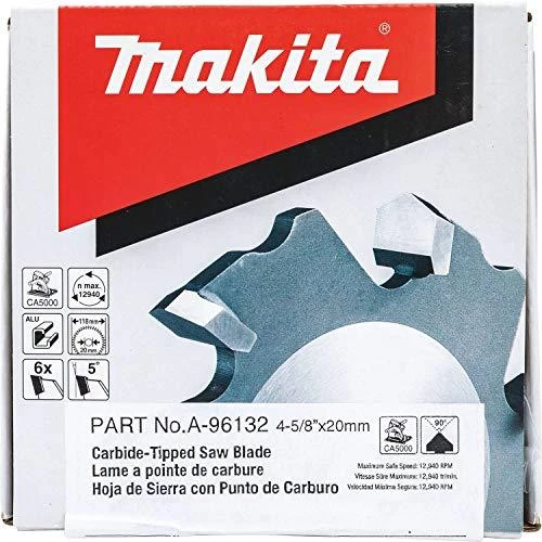 Makita T.C.T. pjūklas SPECIALIZED 118X14X20mm 5° T6 B-48832 T.C.T • 118 x20 mm • T6 • 5° • Kompozitinėm aliuminio plokštėms