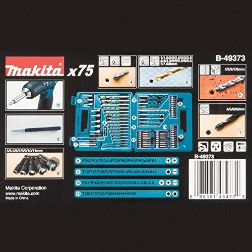 Makita Sukimo antgalių komplektas 75 vnt. B-49373