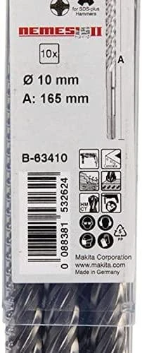 Makita SDS-PLUS Grąžtas 10x165mm NEMESIS 2 10Vnt B-63410