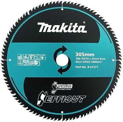 Makita T.C.T. pjūklas EFFICUT 305X2.15X30mm 10° T60 B-67256 T.C.T • 305 x30 mm • T60 • 10° • Medienai