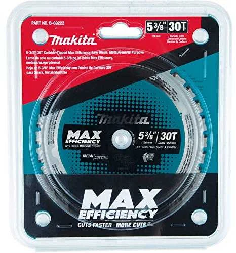 Makita T.C.T. pjūklas EFFICUT METAL 136X1.1X20mm 0° T30 B-69303 T.C.T • 136 x20 mm • T30 • 0° • Metalui