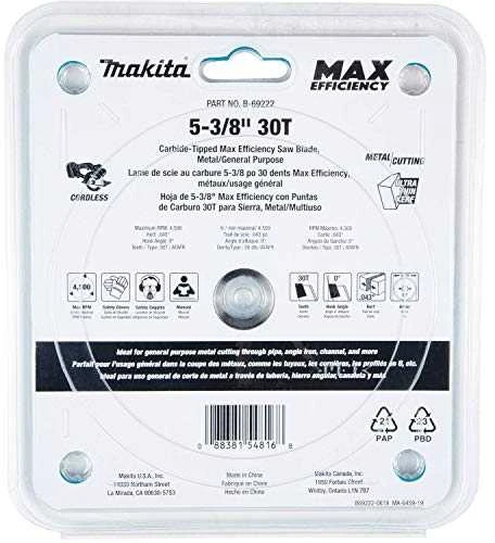 Makita T.C.T. pjūklas EFFICUT METAL 136X1.1X20mm 0° T30 B-69303 T.C.T • 136 x20 mm • T30 • 0° • Metalui