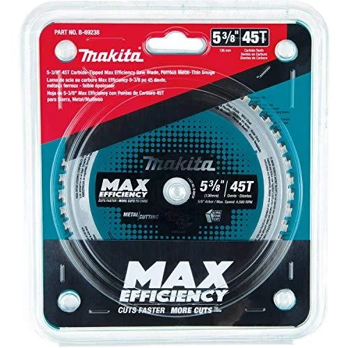 Makita T.C.T. pjūklas EFFICUT METAL 136X1.1X20mm 0° T45 B-69272 T.C.T • 136 x20 mm • T45 • 0° • Metalui/Nerūd. plienui