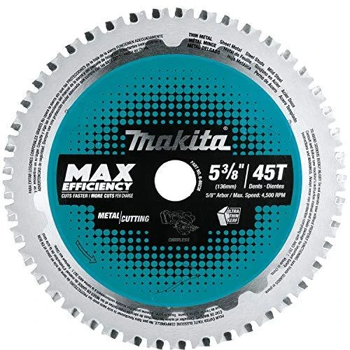Makita T.C.T. pjūklas EFFICUT METAL 136X1.1X20mm 0° T45 B-69272 T.C.T • 136 x20 mm • T45 • 0° • Metalui/Nerūd. plienui