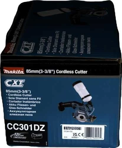 Makita CC301DZ Akumuliatorinis diskinis pjūklas stiklui, keramikai 12V MAX, 85mm, Be akumuliatorių ir kroviklio!