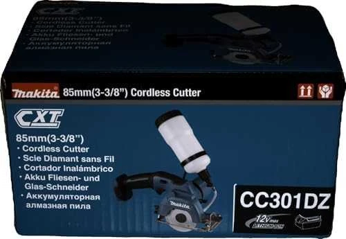 Makita CC301DZ Akumuliatorinis diskinis pjūklas stiklui, keramikai 12V MAX, 85mm, Be akumuliatorių ir kroviklio!