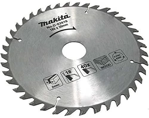 Makita T.C.T. pjūklas 185X2X30mm 18° T40 D-03919 T.C.T • 185 x30 mm • T40 • 18° • Medienai